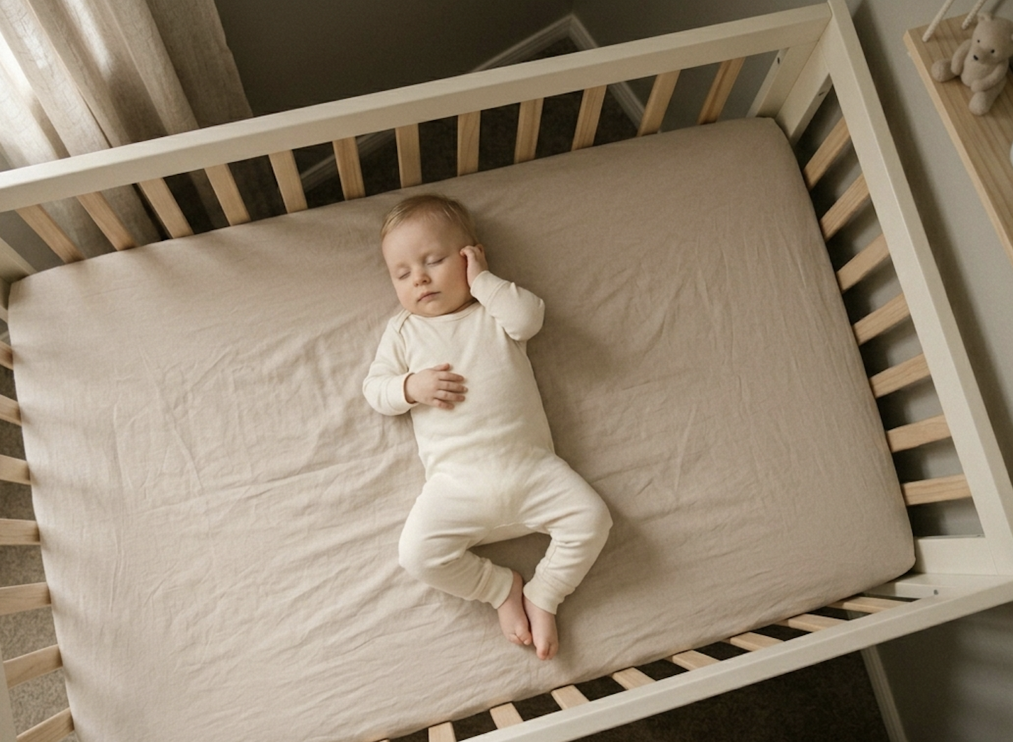 Baby being held with care